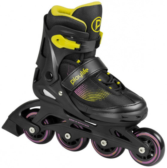 Playlife Inline Skates Joker Hardboot 82A Schwarz gelb Größe 37-40