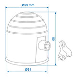 ProPlus Towbar cap with lock plastic 7 cm chromium