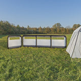 Proplus Windscherm opblaasbaar 160 x 140 cm lichtgrijs zwart