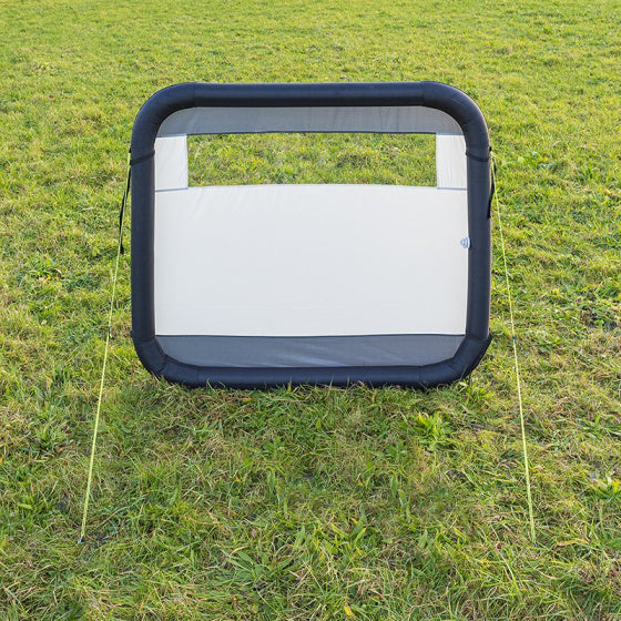 Proplus Windscherm opblaasbaar 160 x 140 cm lichtgrijs zwart