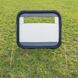 Proplus Windscherm opblaasbaar 160 x 140 cm lichtgrijs zwart