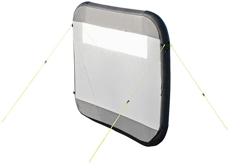 Proplus Windscherm opblaasbaar 160 x 140 cm lichtgrijs zwart