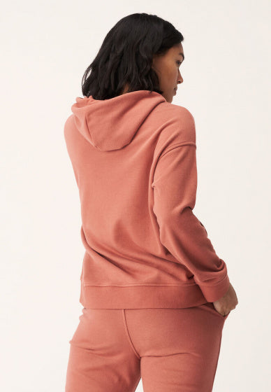 Röhnisch Hoodie con cappuccio essenziale da donna di cotone biologico vecchio rosa mt xs