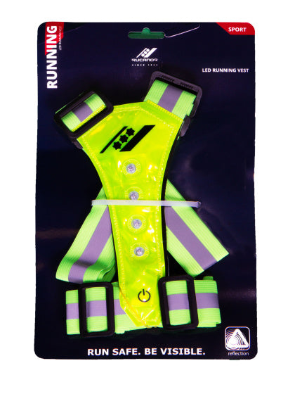 Rucanor LED Running Vest unisex Neongeel Onesize
