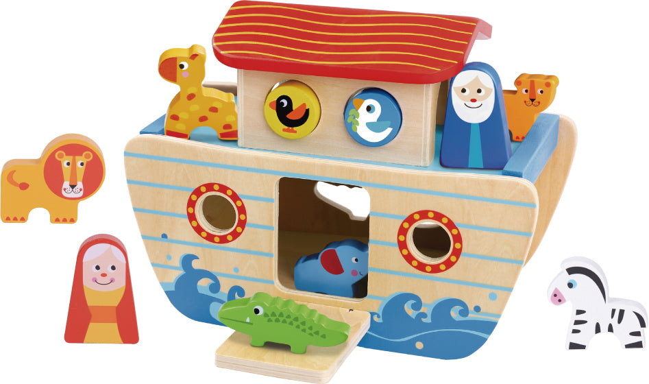 Toky Toy Noah's Ark Houten Vormboot 24 månader 18-stycken