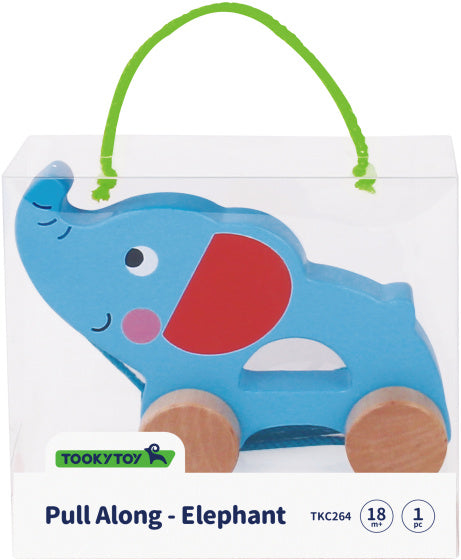 Toky Toy Elephant Wooden Trek Obrázek 18 měsíců modrá