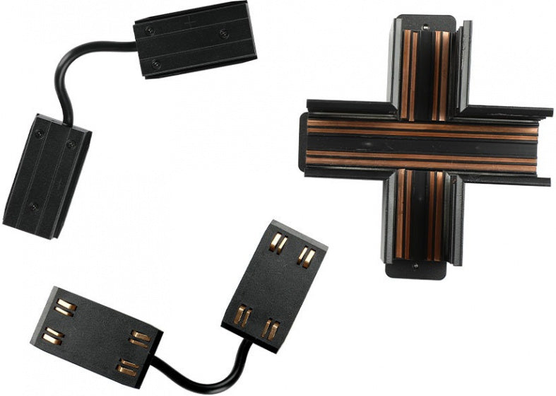V-TAC Cross Connector Magnetrails IP20 Stol Black