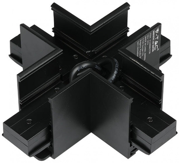 V-TAC Cross Connector Magnetrails IP20 Stol Black