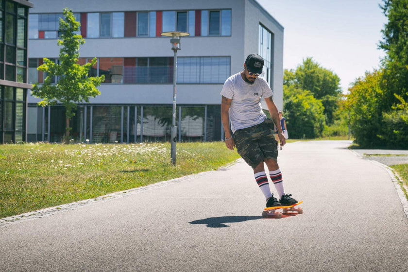 Volten Longboard néon jaune transparent 68,5 cm jaune acrylique