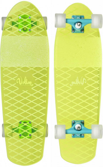 Volten Longboard néon jaune transparent 68,5 cm jaune acrylique