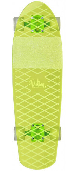 Volten Longboard néon jaune transparent 68,5 cm jaune acrylique