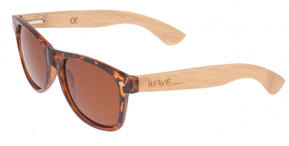 Wave Hawaii Solglasögon bambu Taka unisex tomt brunt
