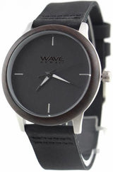 Wave Hawaii Se borger Miyota Ladies 4 cm træ læder sort